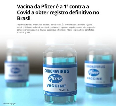 Anvisa concedeu o 1º registro definitivo de uma vacina contra a Covid, a da Pfizer. 