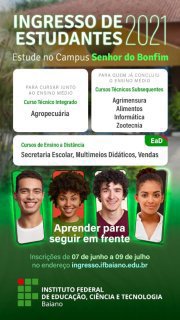 Ifbaiano Campus Senhor do Bonfim lança editais gratuitos de seleção. Faça já sua inscrição!